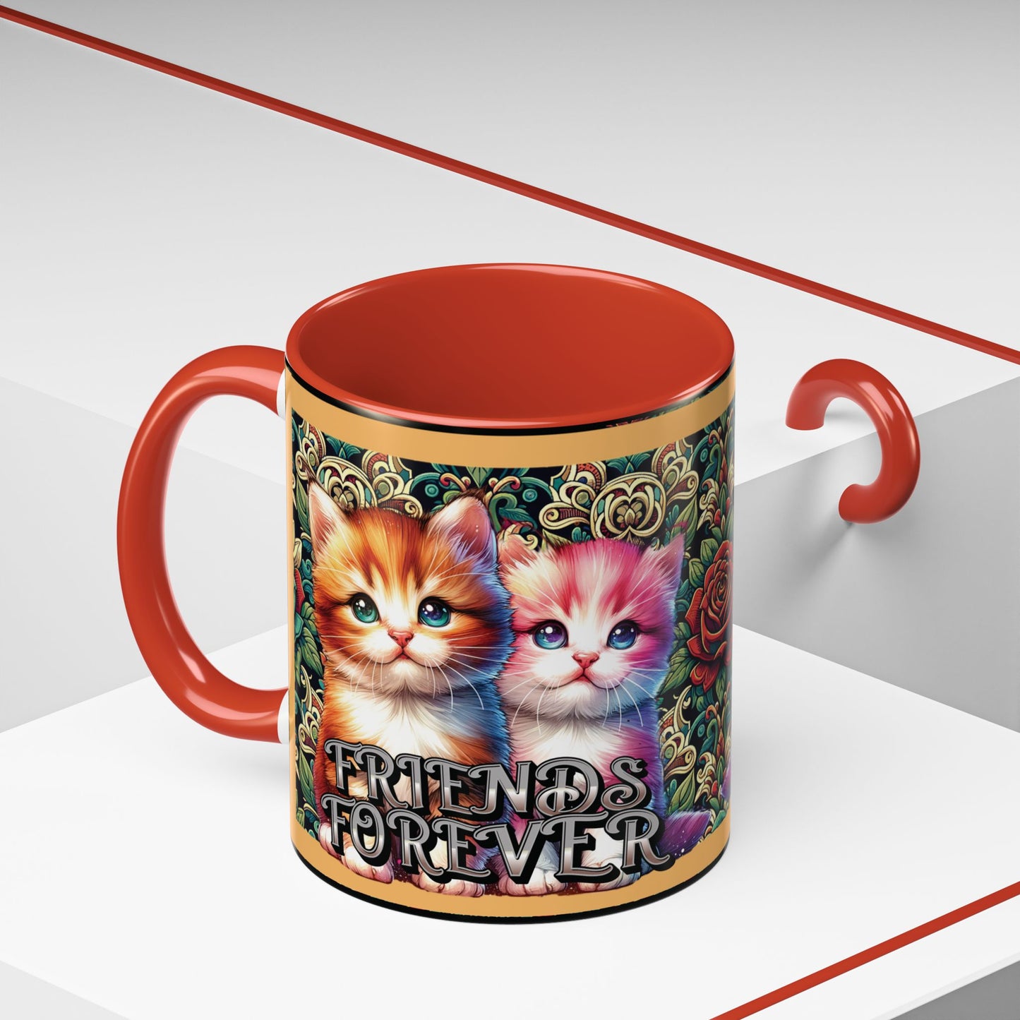 Coffee Mug Kittens Friends Forever