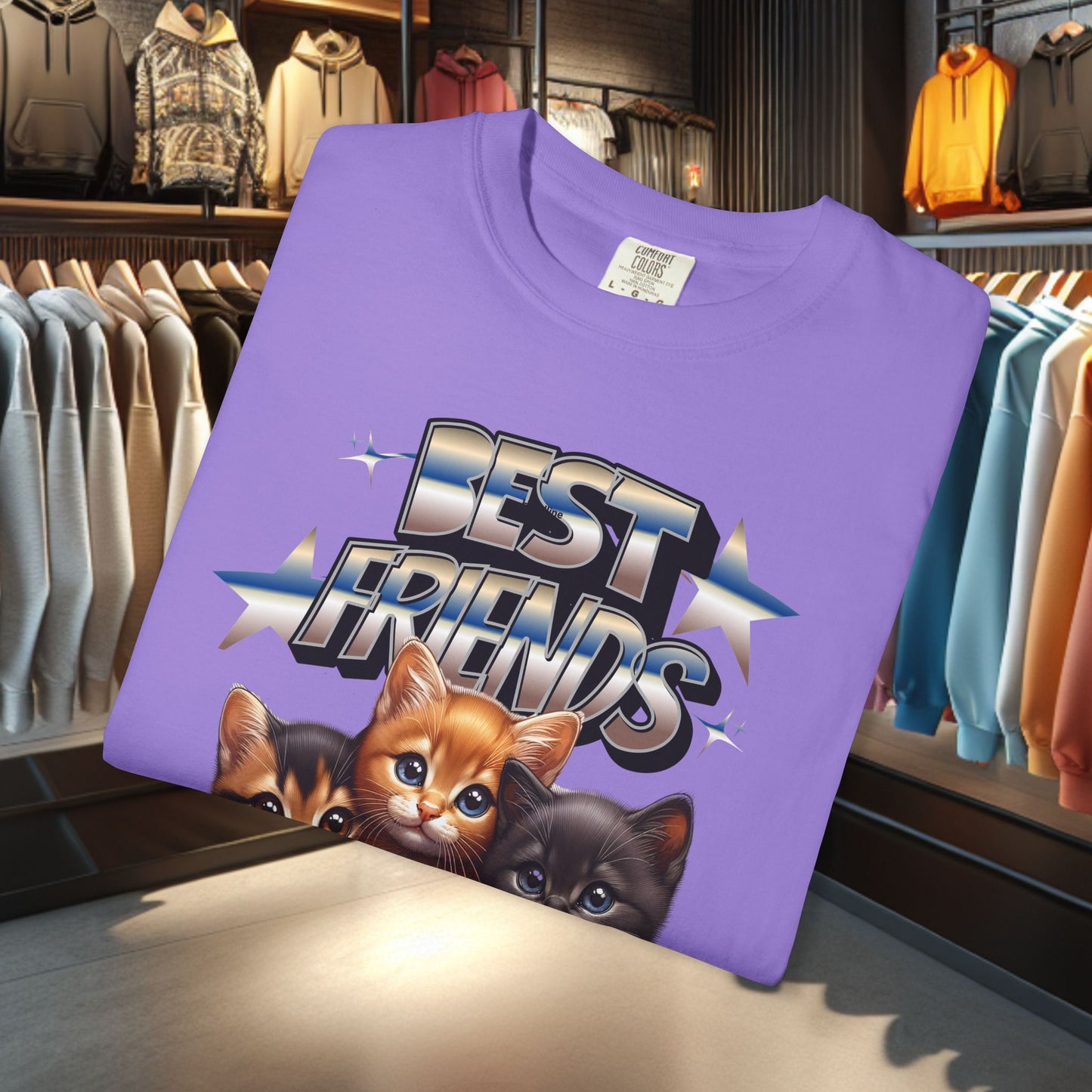 Best Friends Cat Graphic T-shirt for Cat Lovers