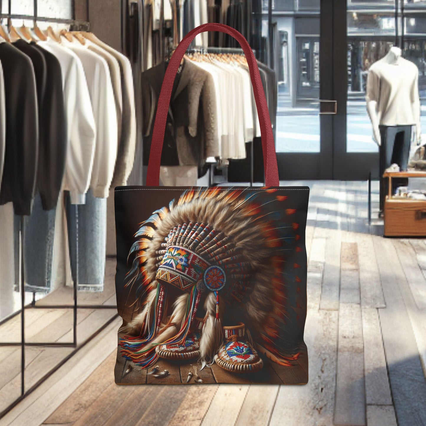 Native War Bonnet Tote Bag - Tribal Style Accessories