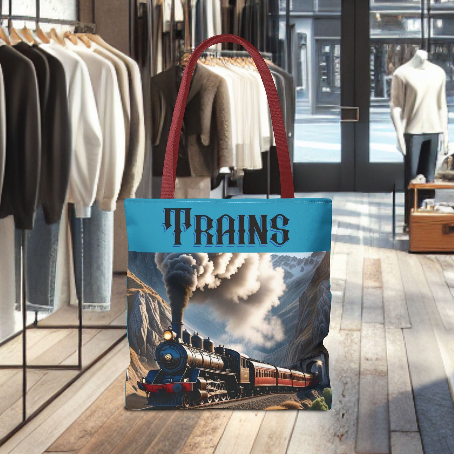 Tote Bag- Trains -Tote Bag (AOP)