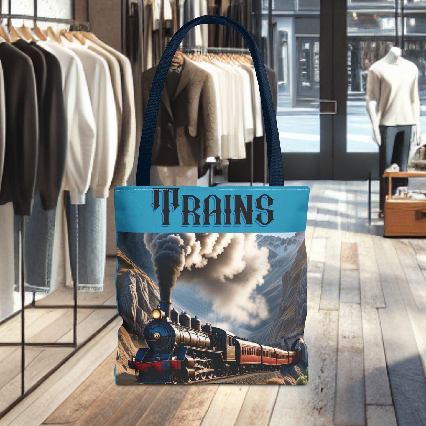 Tote Bag- Trains -Tote Bag (AOP)