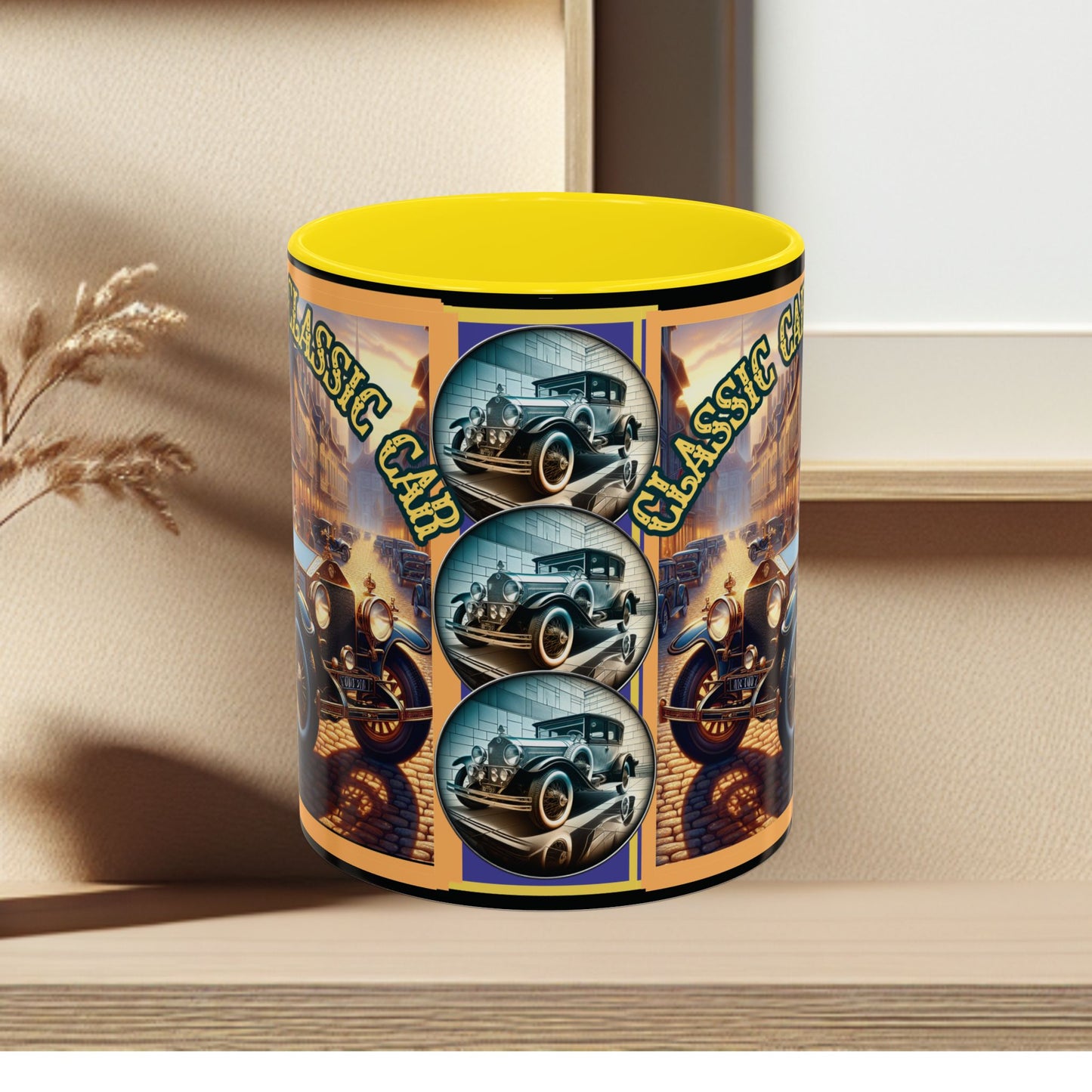 Mug-Blue Classic Car - Accent Coffee Mug (11oz, 15oz)