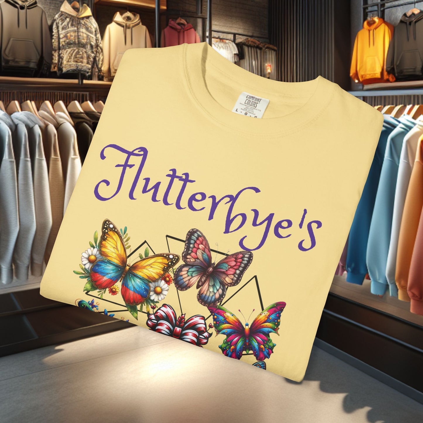 Flutterbye's - Butterfly Lover's Garment-Dyed T-shirt