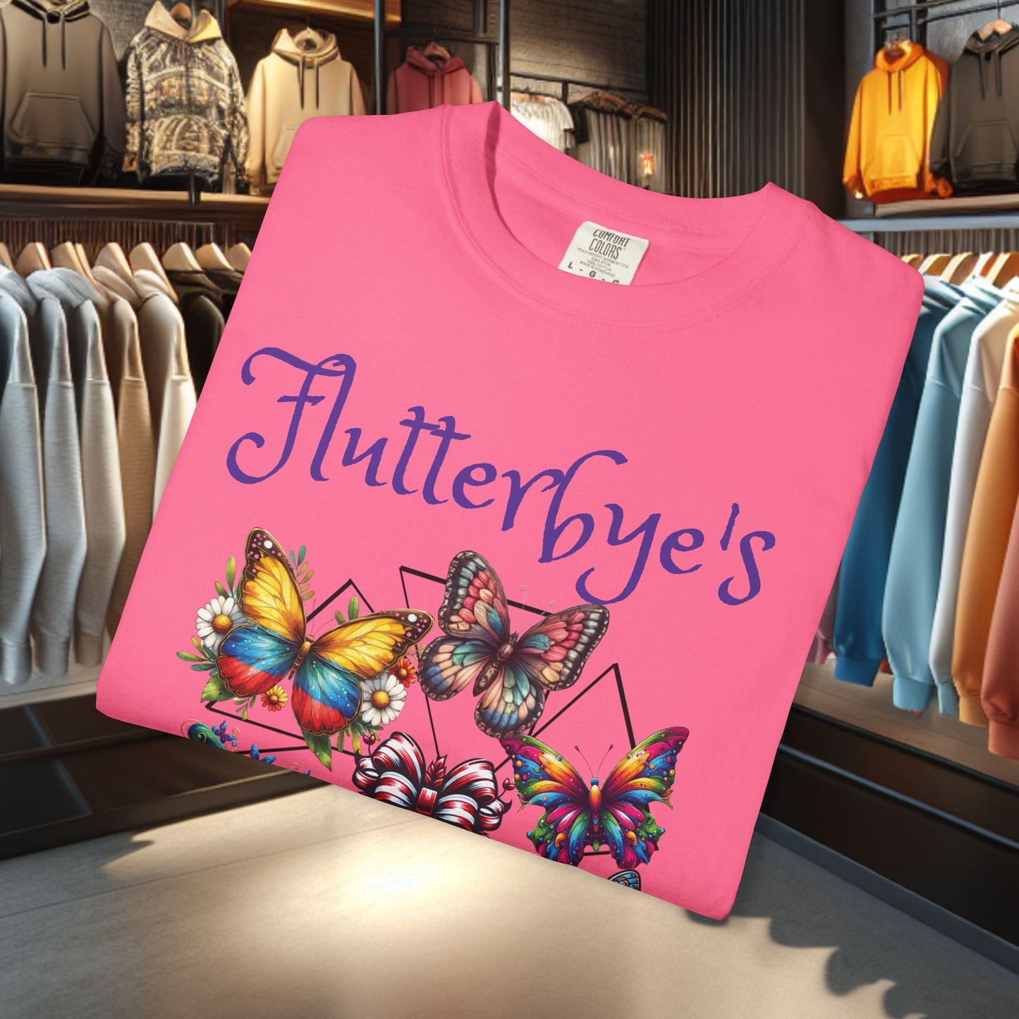 Flutterbye's - Butterfly Lover's Garment-Dyed T-shirt