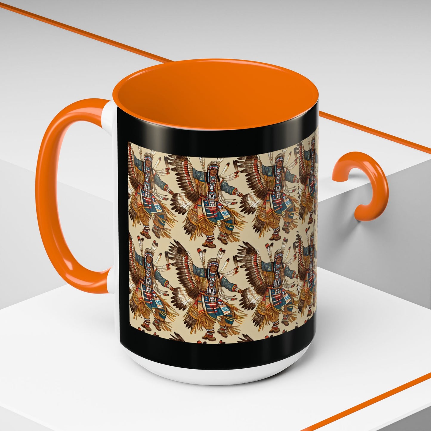 Mug- American Native Dancers Accent Coffee Mug (11, 15oz)