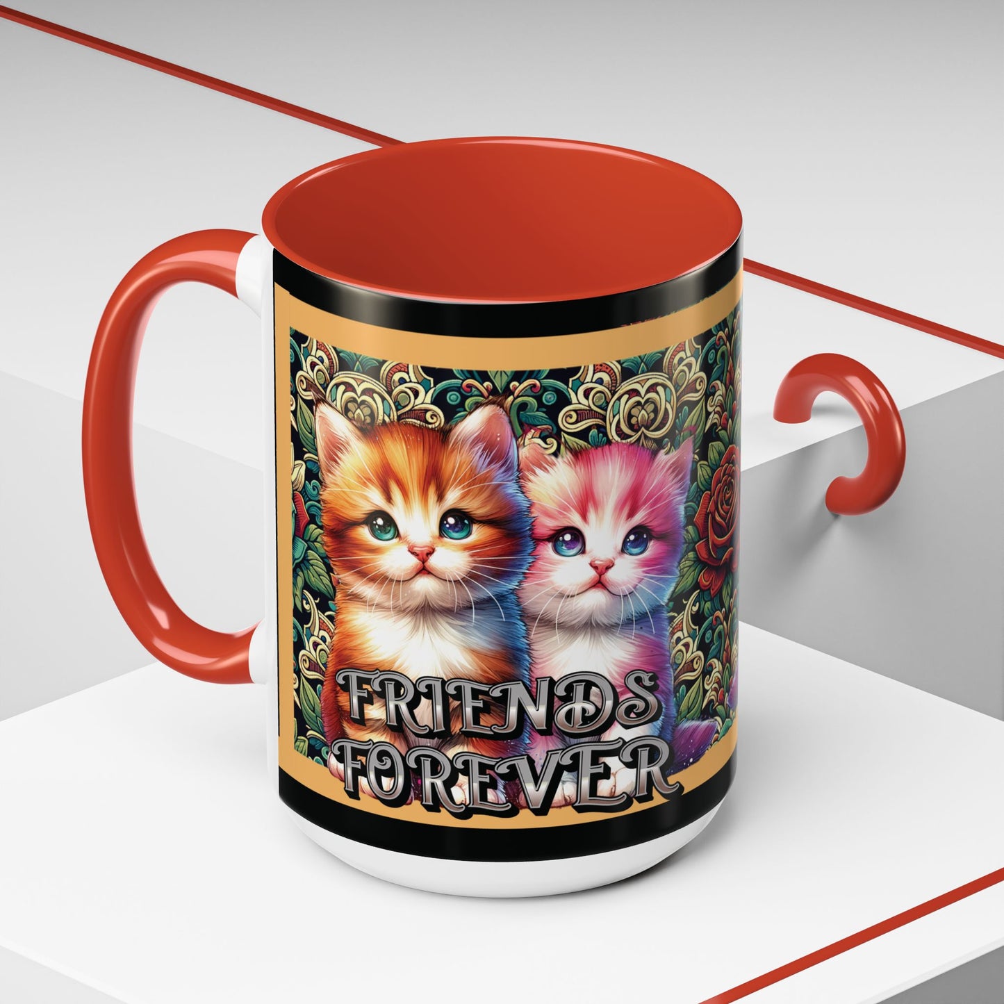 Coffee Mug Kittens Friends Forever