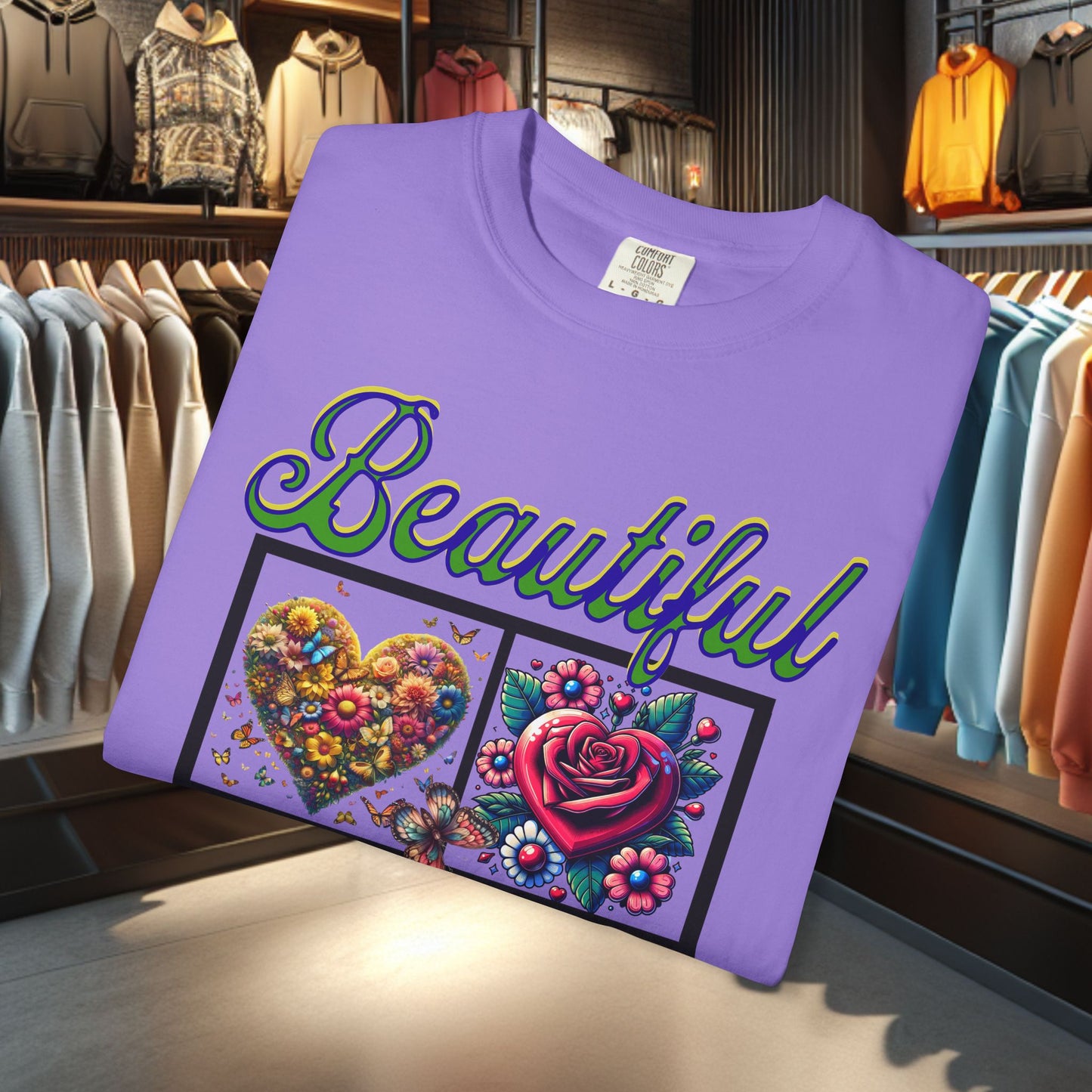 Beautiful Hearts Floral Unisex T-shirt