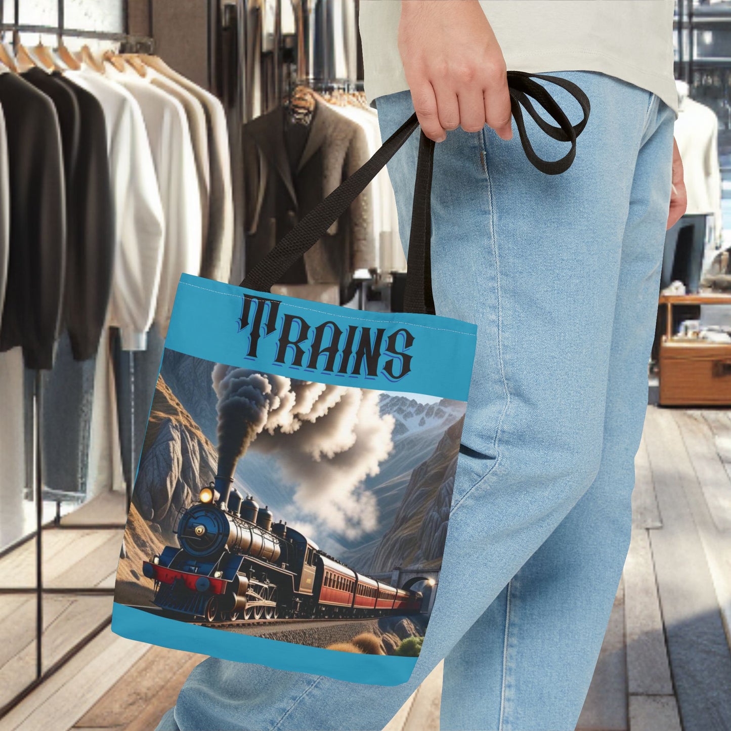 Tote Bag- Trains -Tote Bag (AOP)