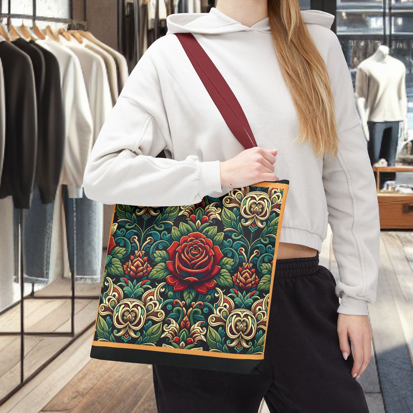 Tote Bag-Rose Garden -Tote Bag