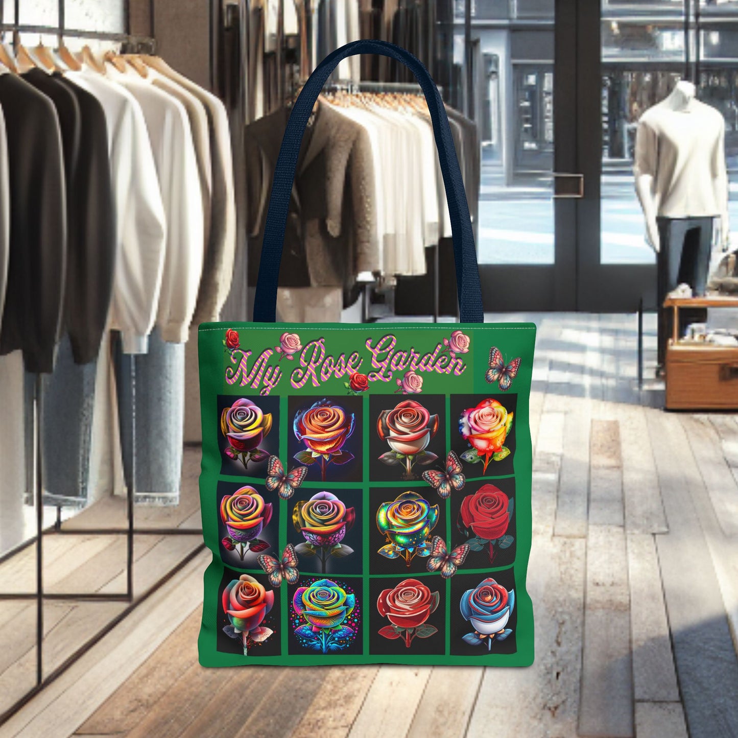 My Rose Garden Floral Tote Bag - Colorful Floral Prints for Garden Lovers