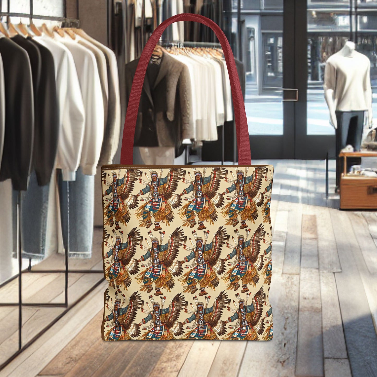 Tote Bag-Native Pow-Wow Dancers -Tote Bag (AOP)