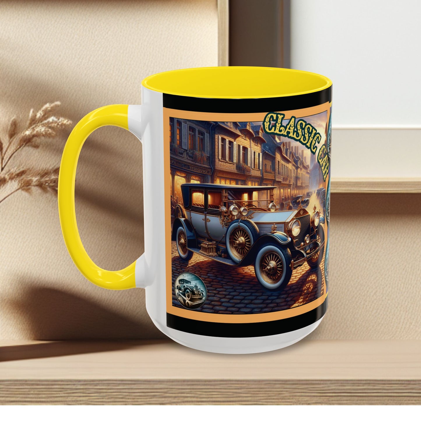 Mug-Blue Classic Car - Accent Coffee Mug (11oz, 15oz)