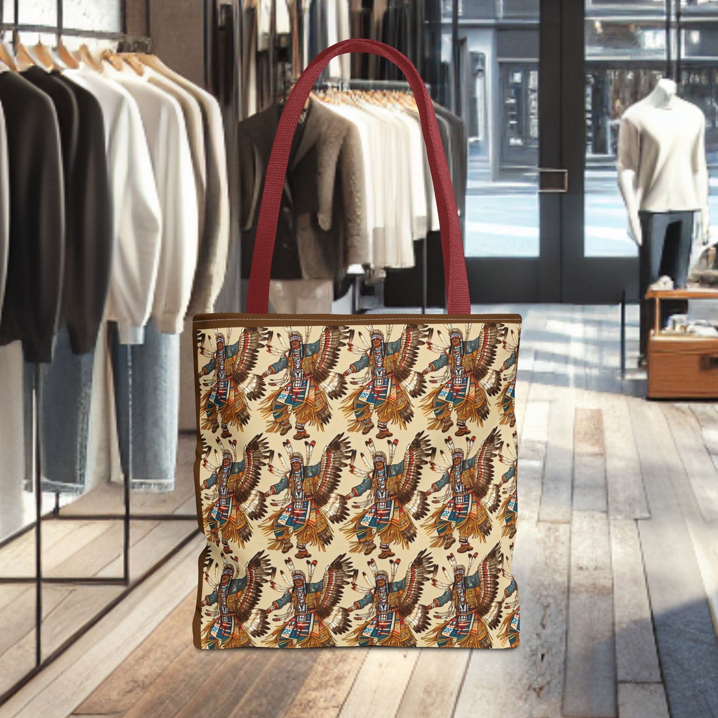 Tote Bag-Native Pow-Wow Dancers -Tote Bag (AOP)