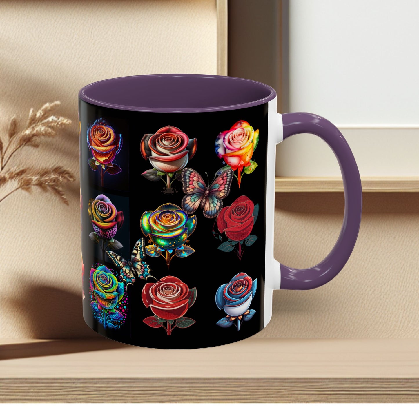 Floral Accent Mug - Perfect Gift for Garden Lovers