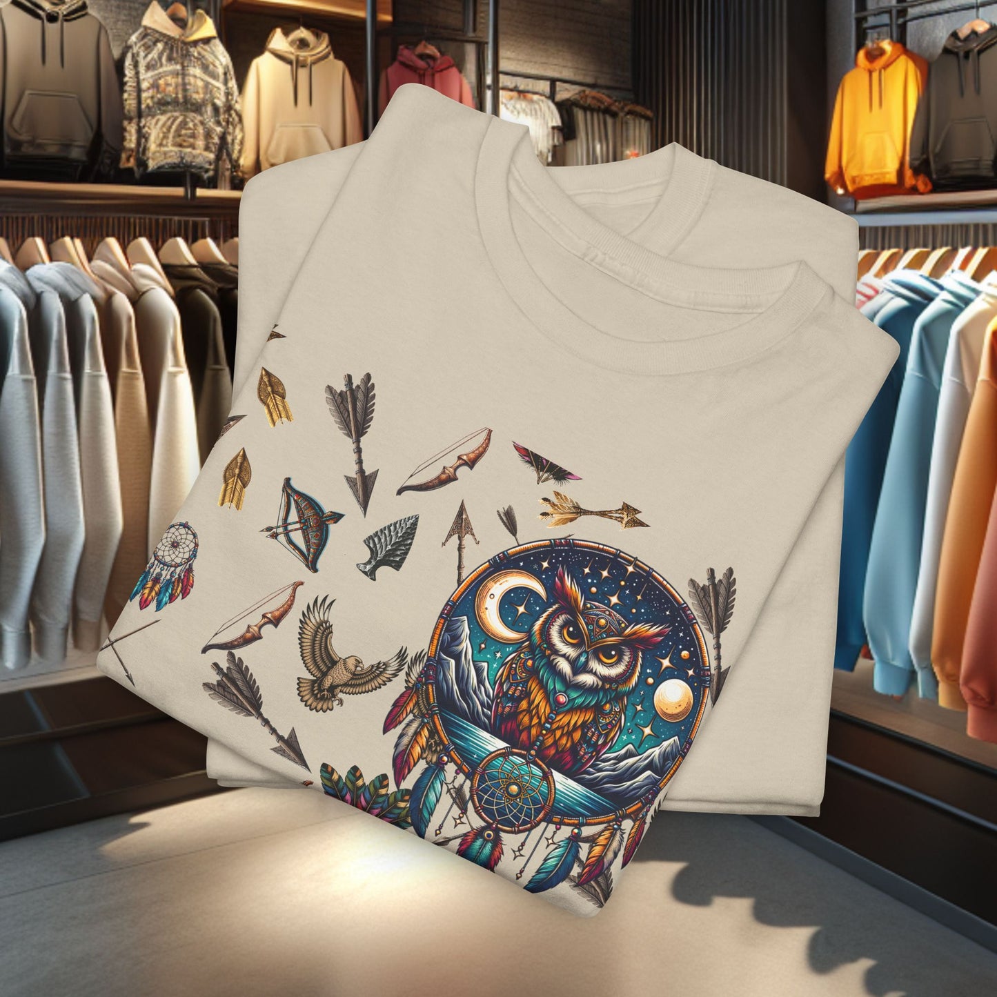 Men's Owl Dreamcatcher Graphic Tee,
