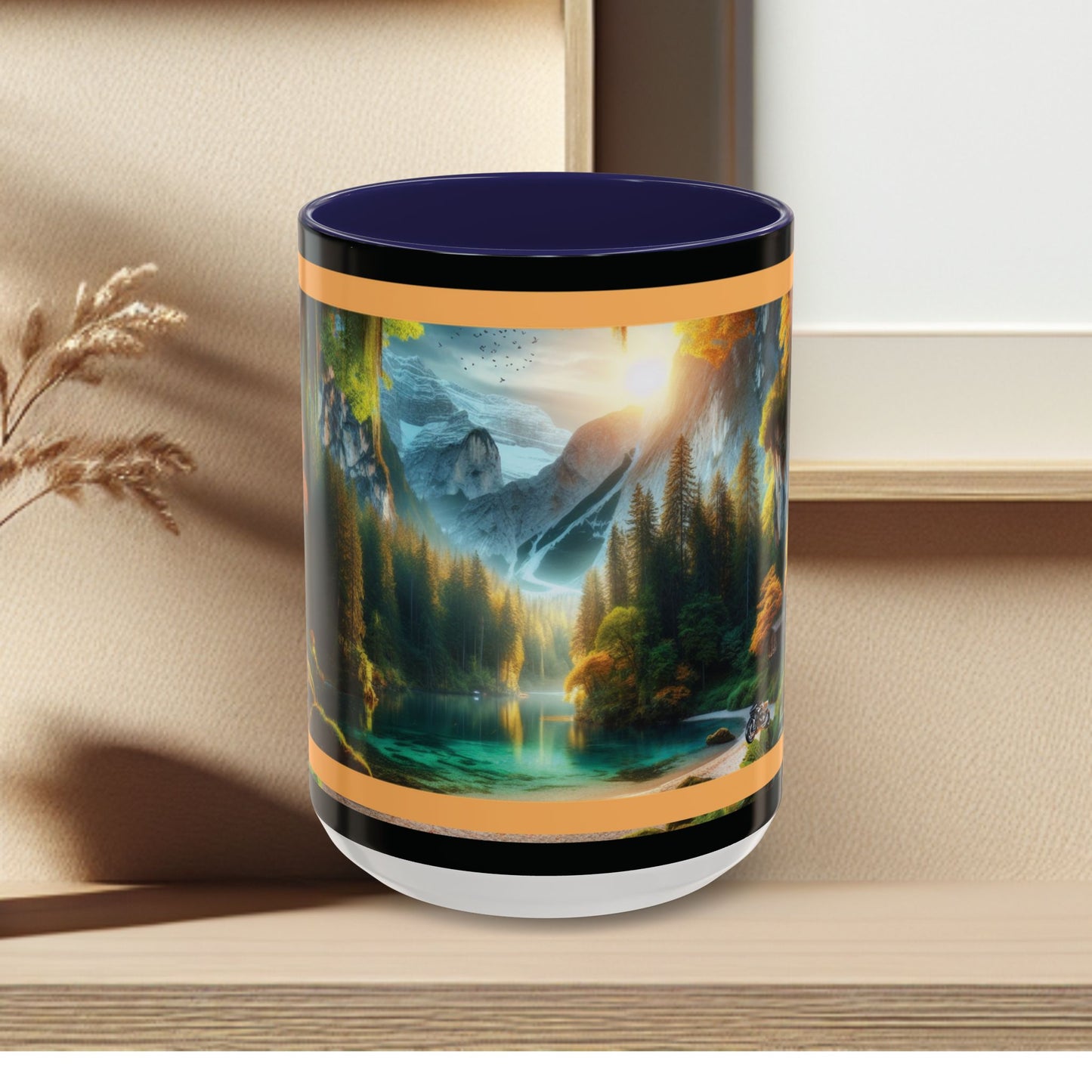 Mug: By the River-Accent Coffee Mug (11oz, 15oz)
