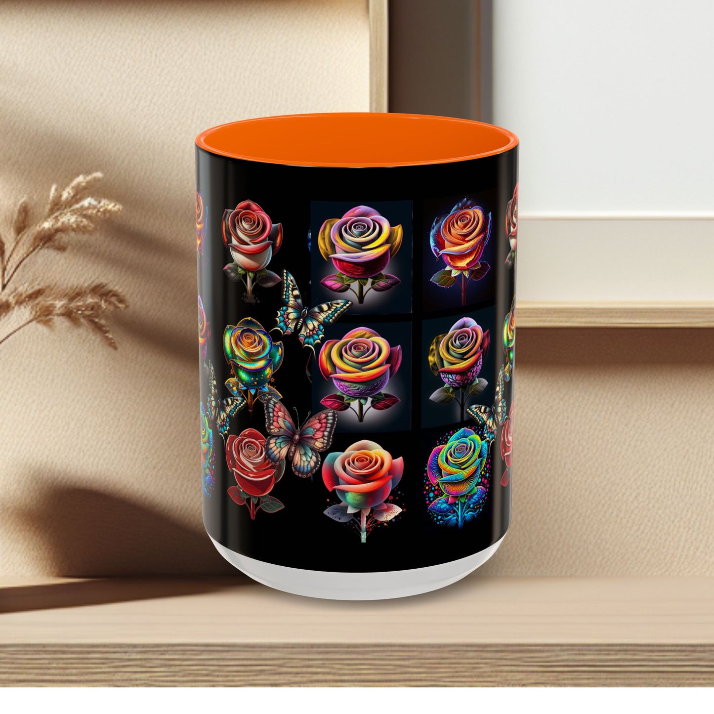 Floral Accent Mug - Perfect Gift for Garden Lovers
