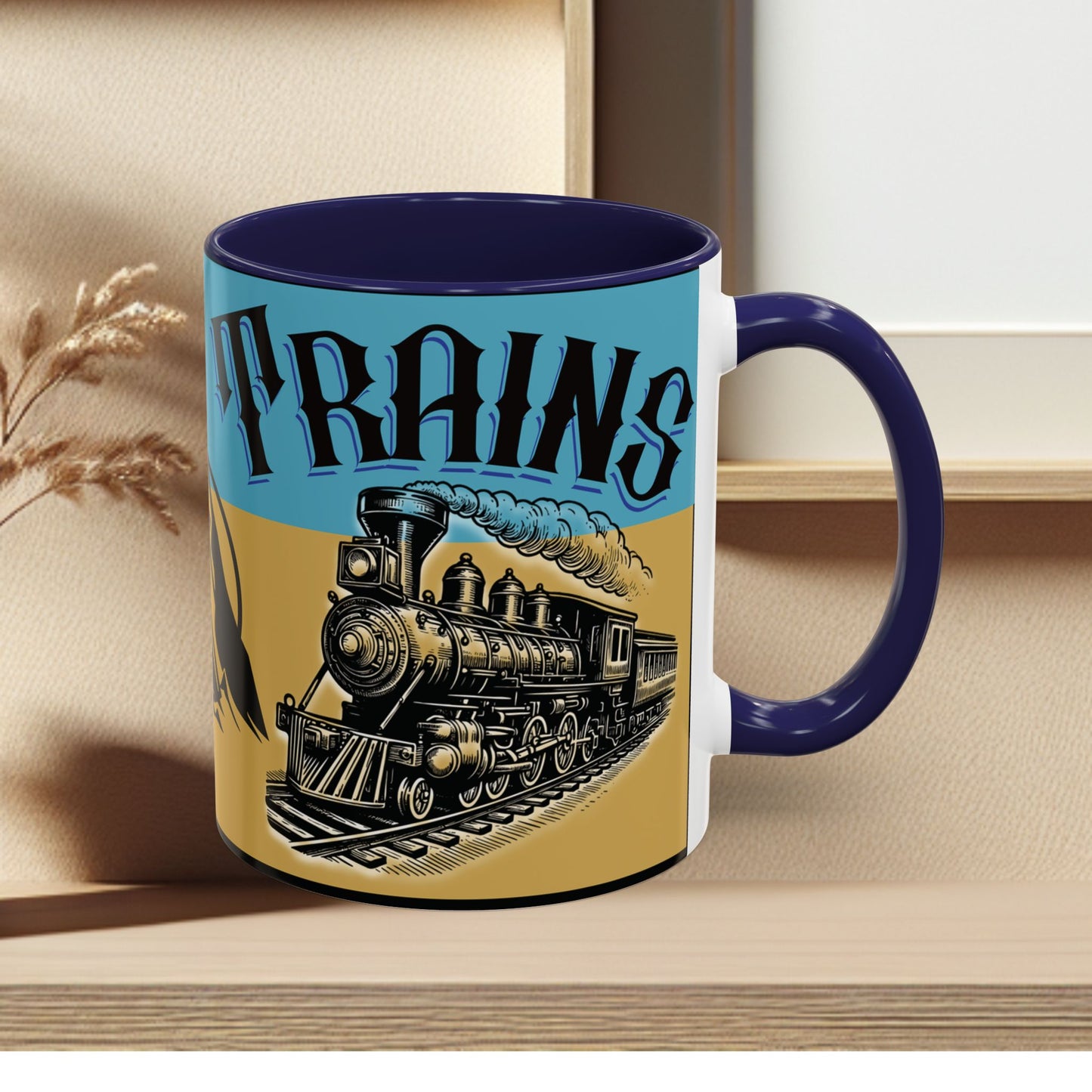 Mug-Trains Accent Coffee Mug