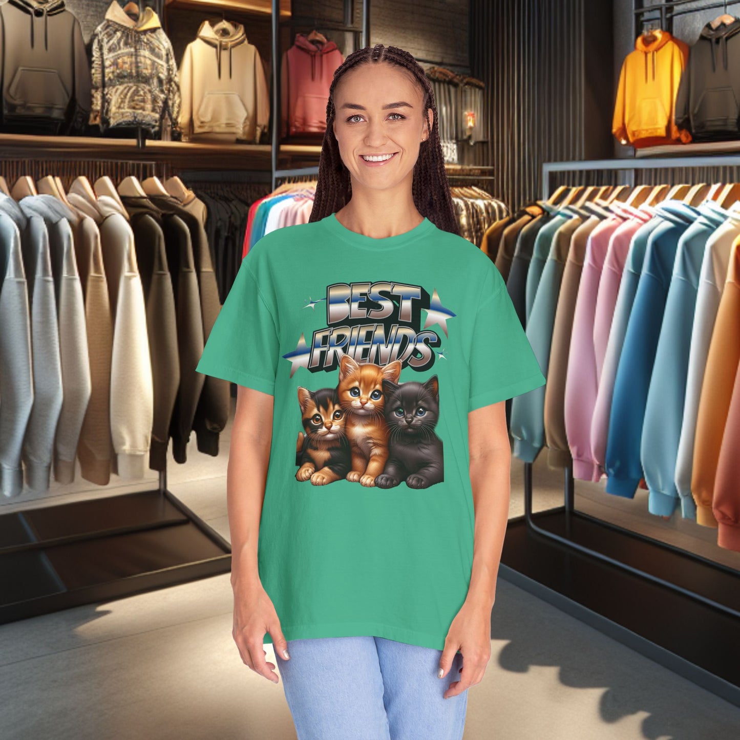 Best Friends Cat Graphic T-shirt for Cat Lovers
