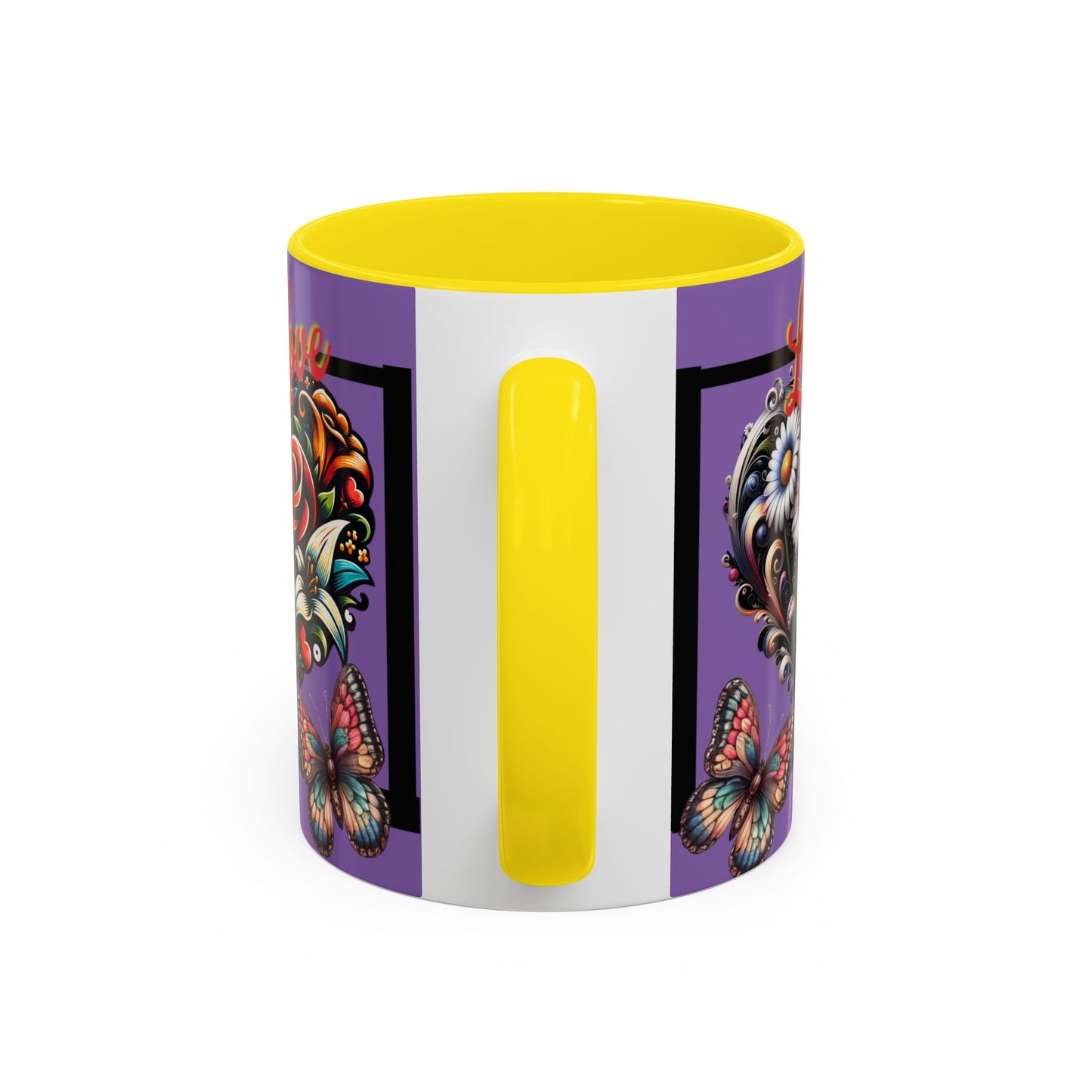 Love Coffee Mug - Vibrant Heart & Horse- Design, 11oz & 15oz