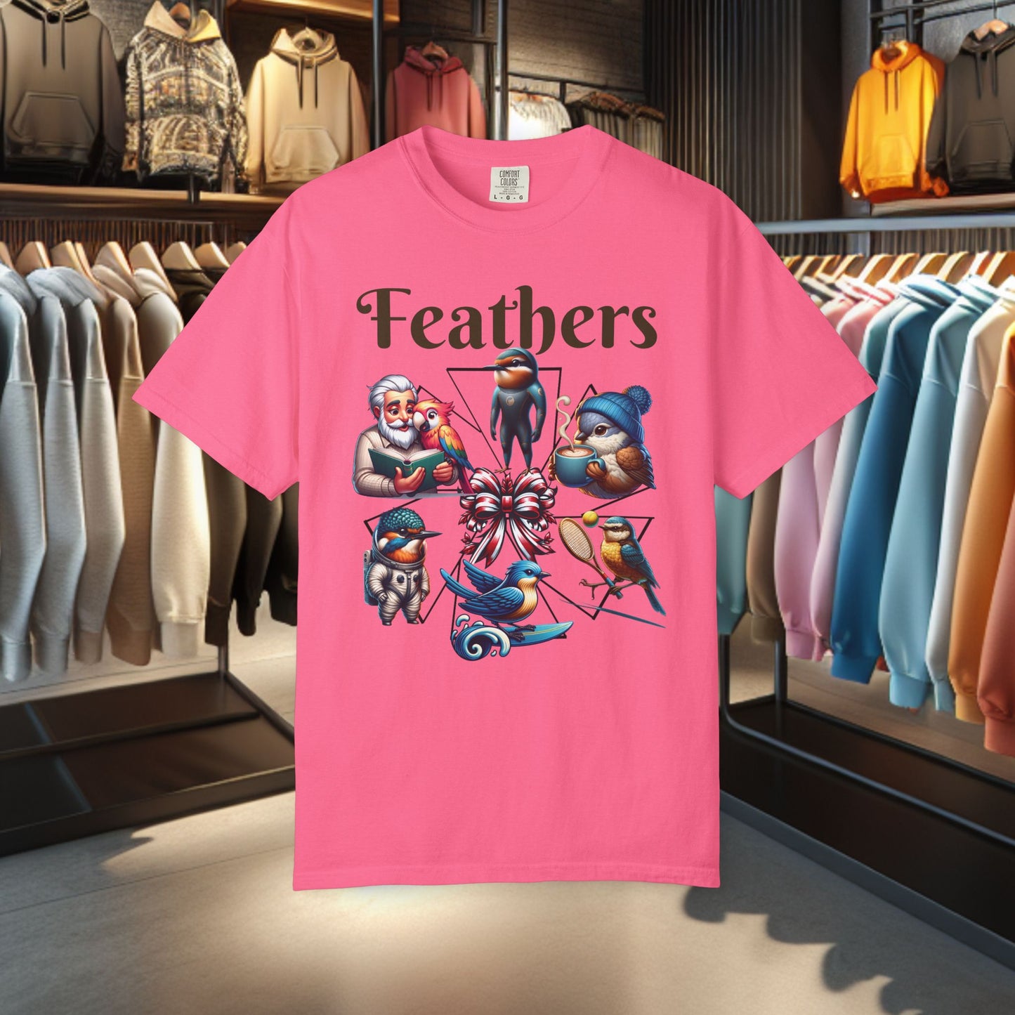 Boho Feathers T-shirt - Bird Lover's Garment