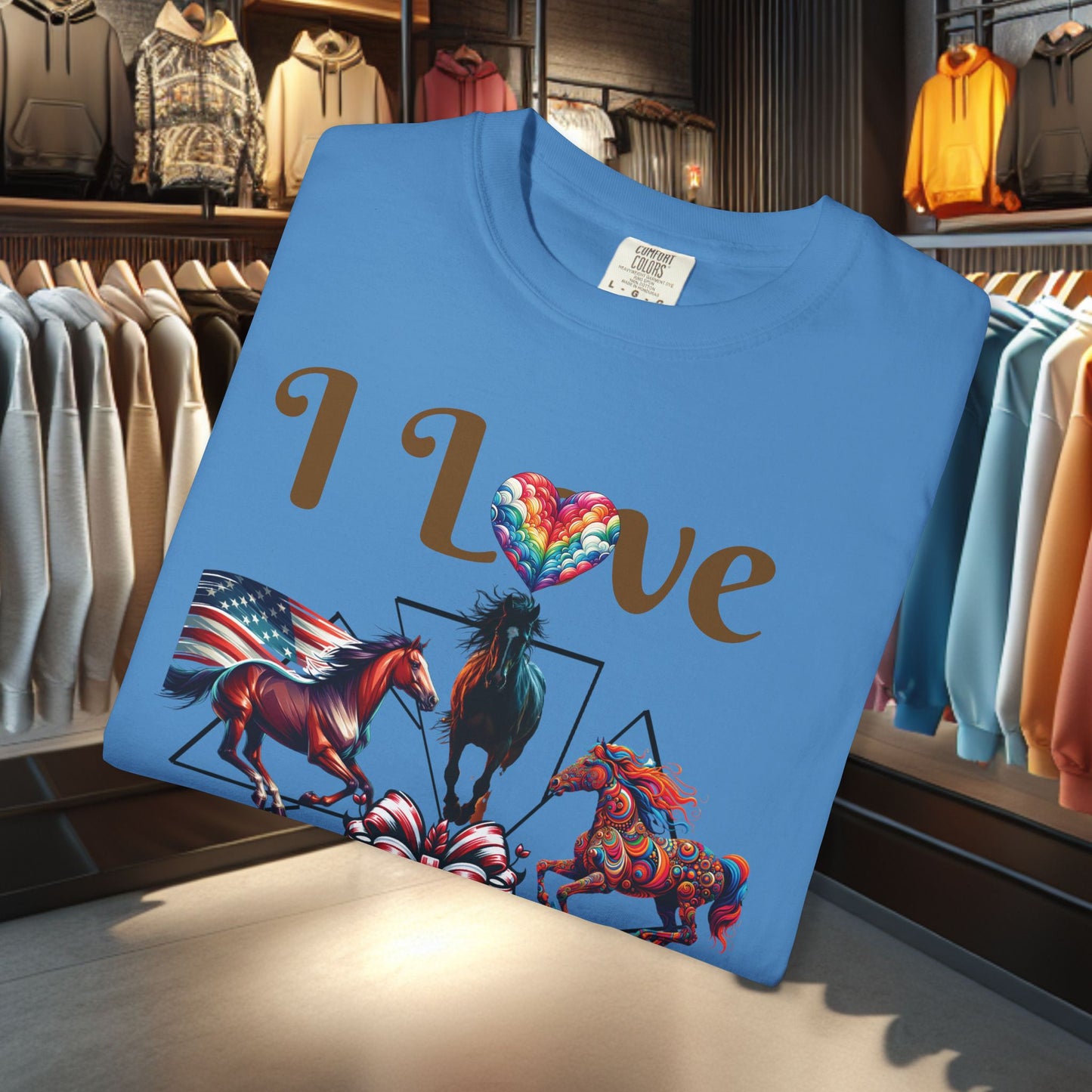 Boho I Love Horses T-shirt