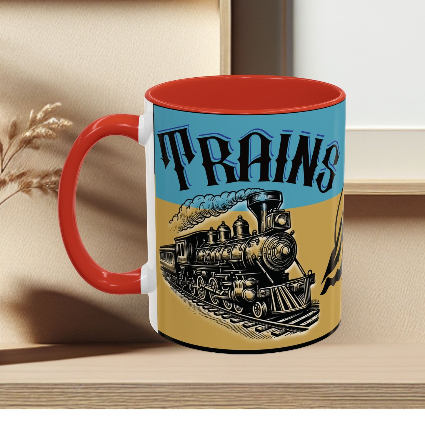 Mug-Trains Accent Coffee Mug