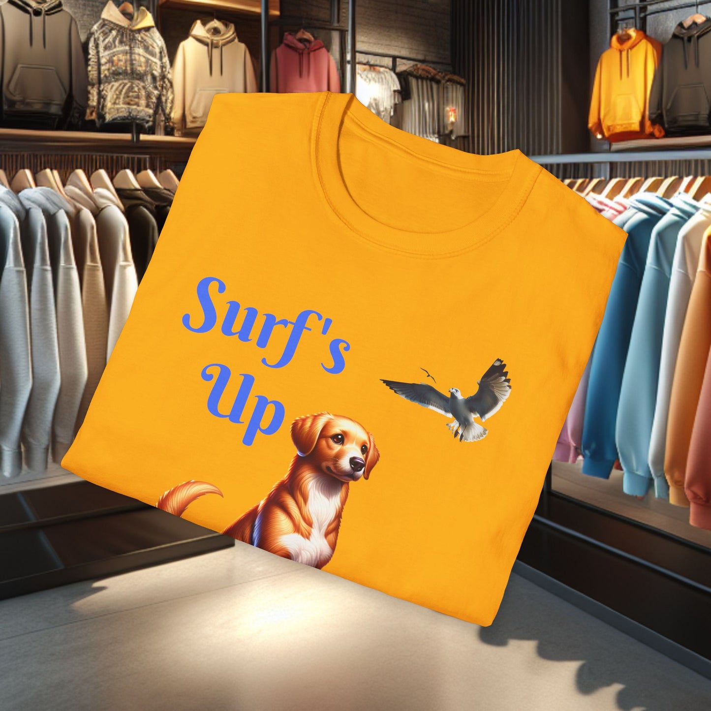 Dog Surfing Unisex T-Shirt - Surf's Up