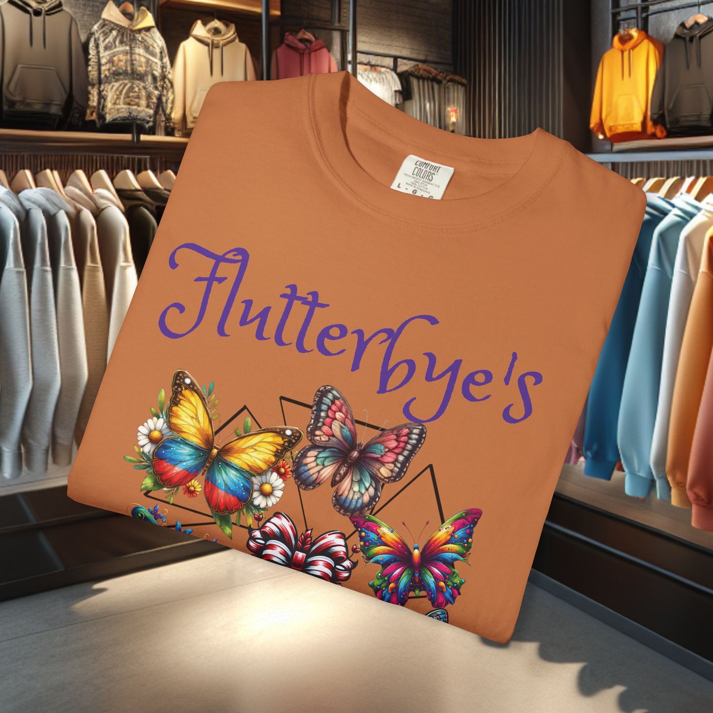 Flutterbye's - Butterfly Lover's Garment-Dyed T-shirt