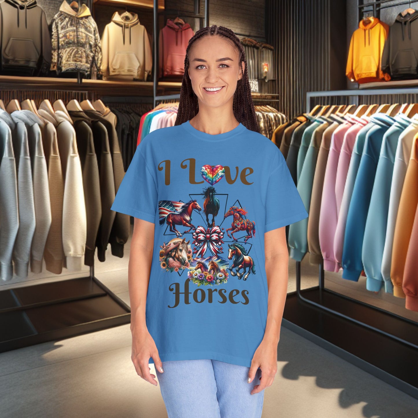 Boho I Love Horses T-shirt