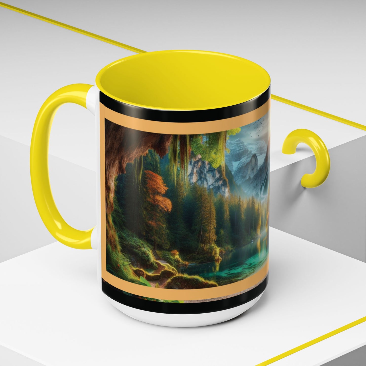 Mug: By the River-Accent Coffee Mug (11oz, 15oz)