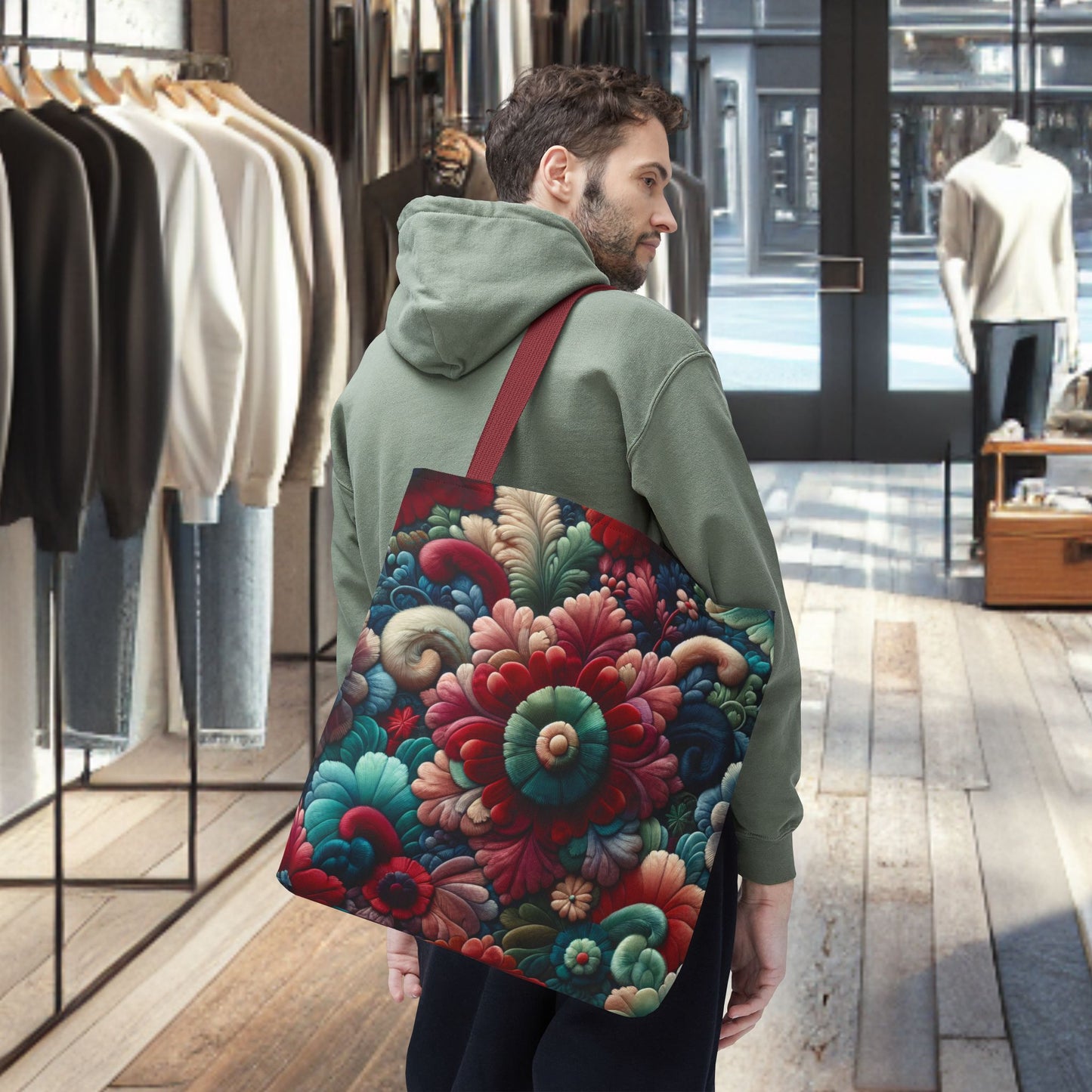 Beautiful Flower Tote Bag — Floral All-Over Print Tote