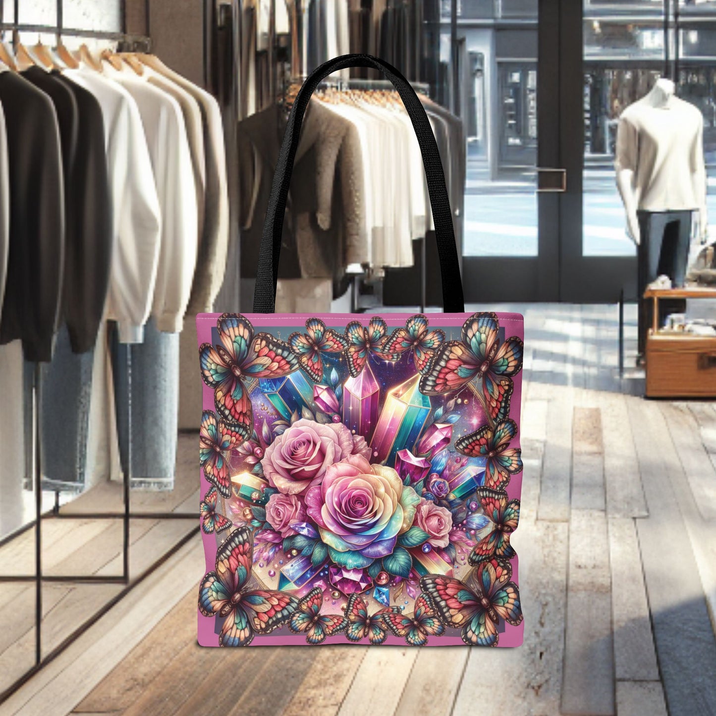 Butterfly Floral Tote Bag