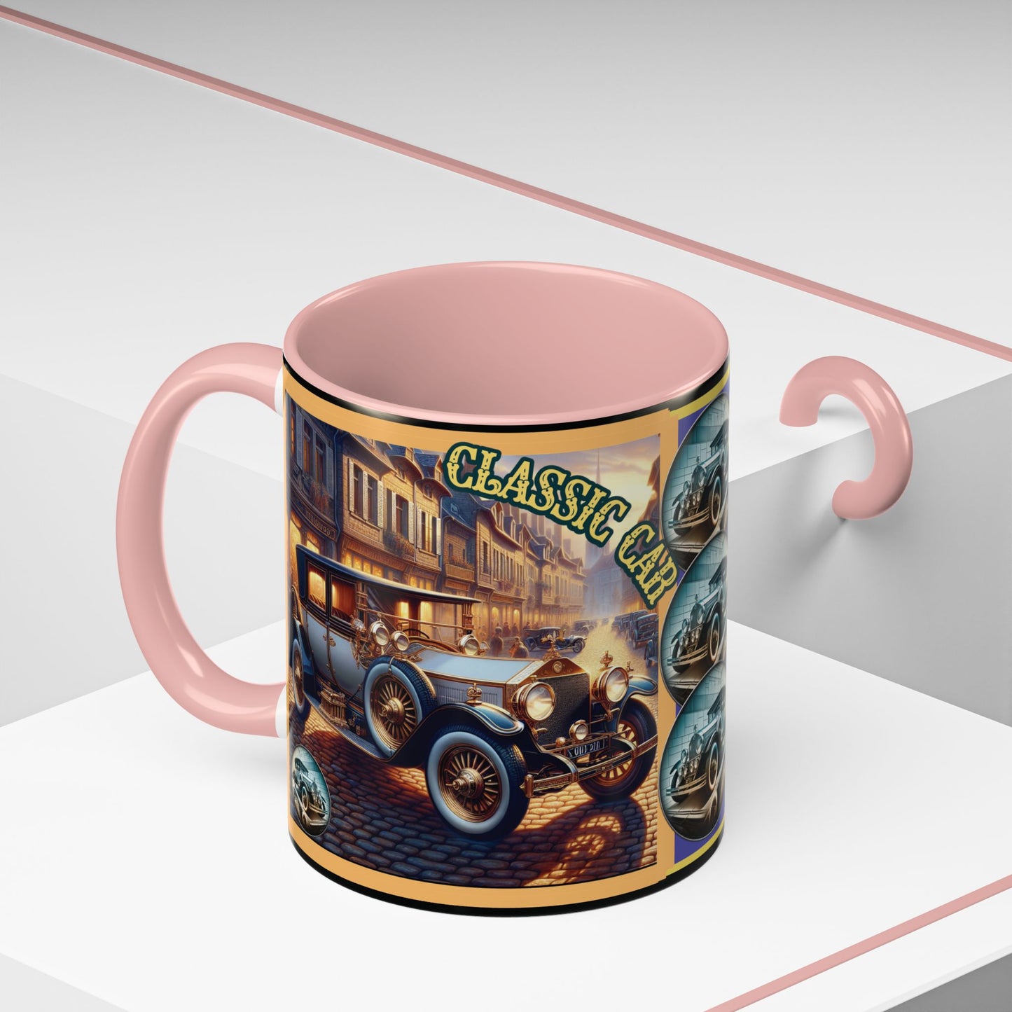 Mug-Blue Classic Car - Accent Coffee Mug (11oz, 15oz)