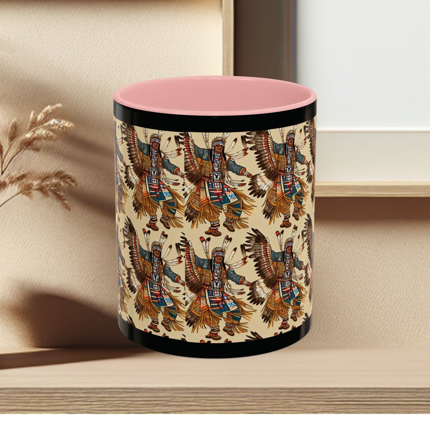 Mug- American Native Dancers Accent Coffee Mug (11, 15oz)