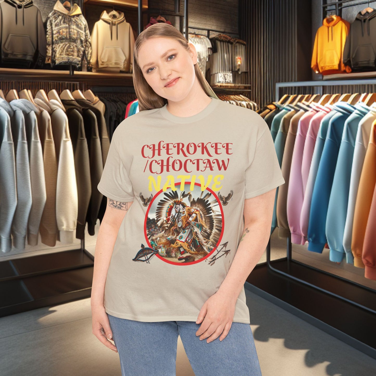 Cherokee / Choctaw Native- Heavy Cotton Tee