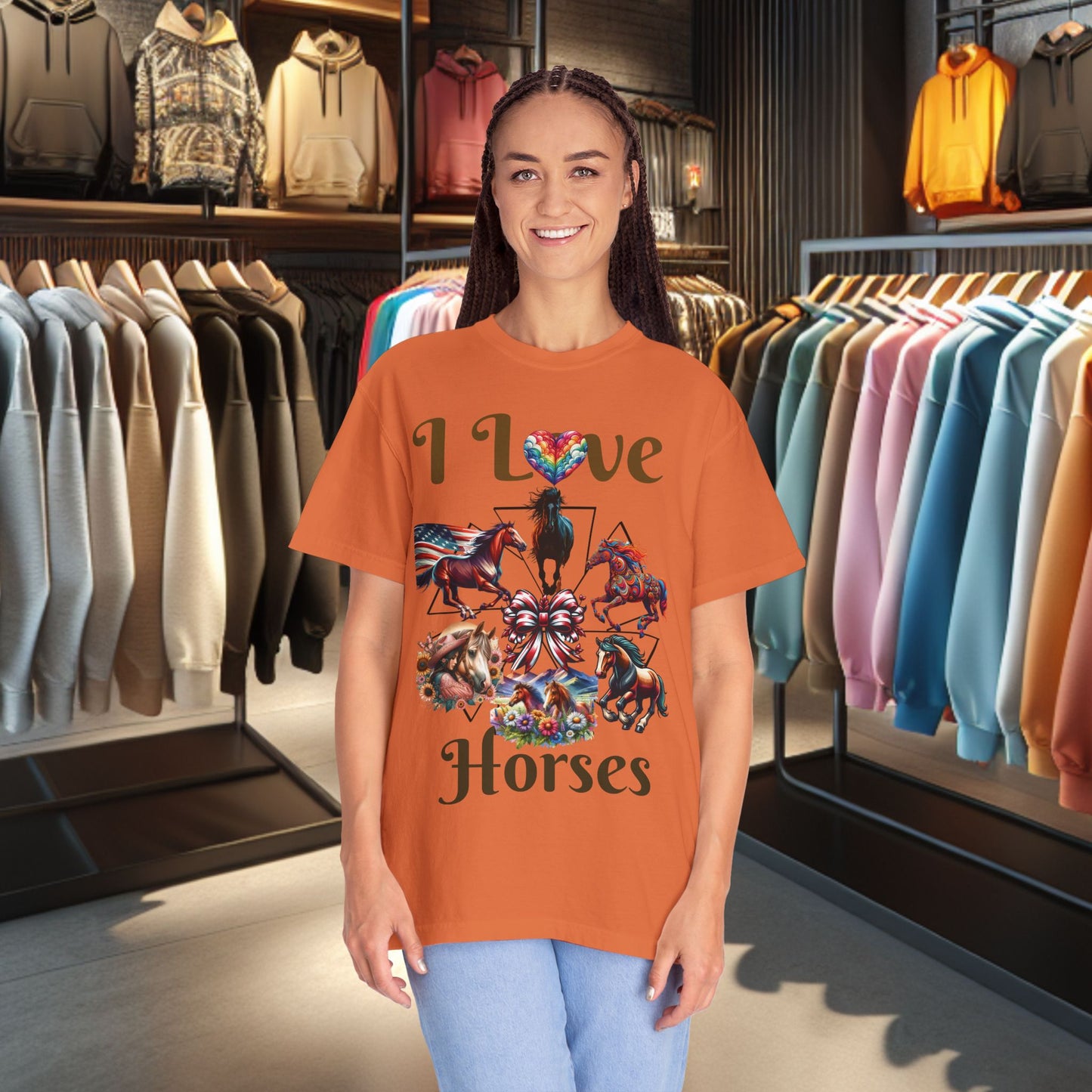 Boho I Love Horses T-shirt