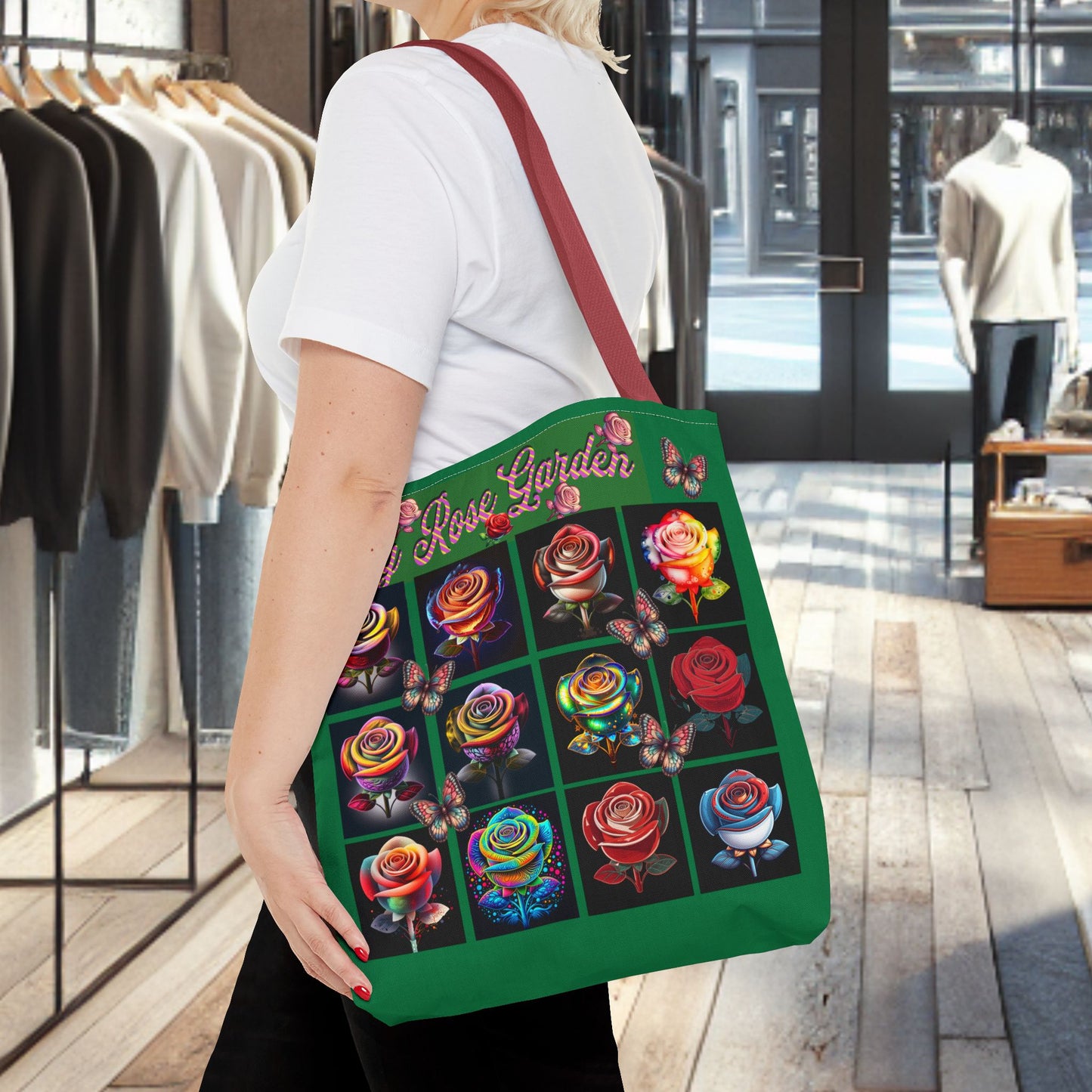 My Rose Garden Floral Tote Bag - Colorful Floral Prints for Garden Lovers