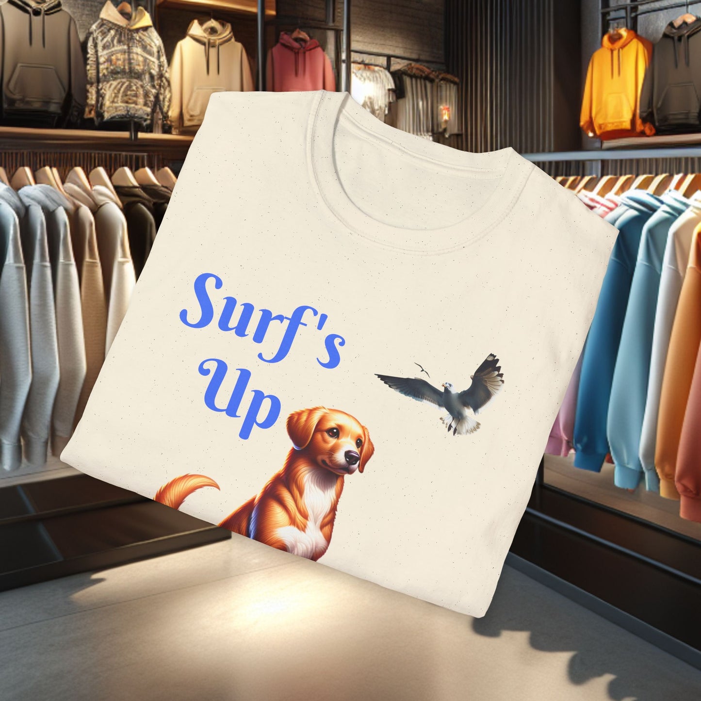 Dog Surfing Unisex T-Shirt - Surf's Up