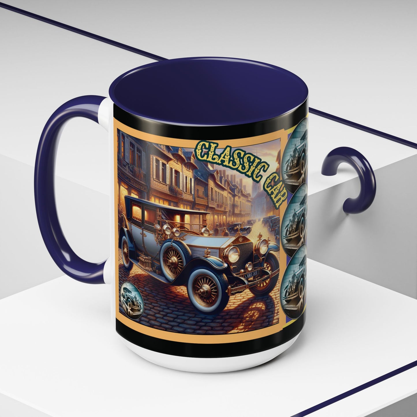 Mug-Blue Classic Car - Accent Coffee Mug (11oz, 15oz)