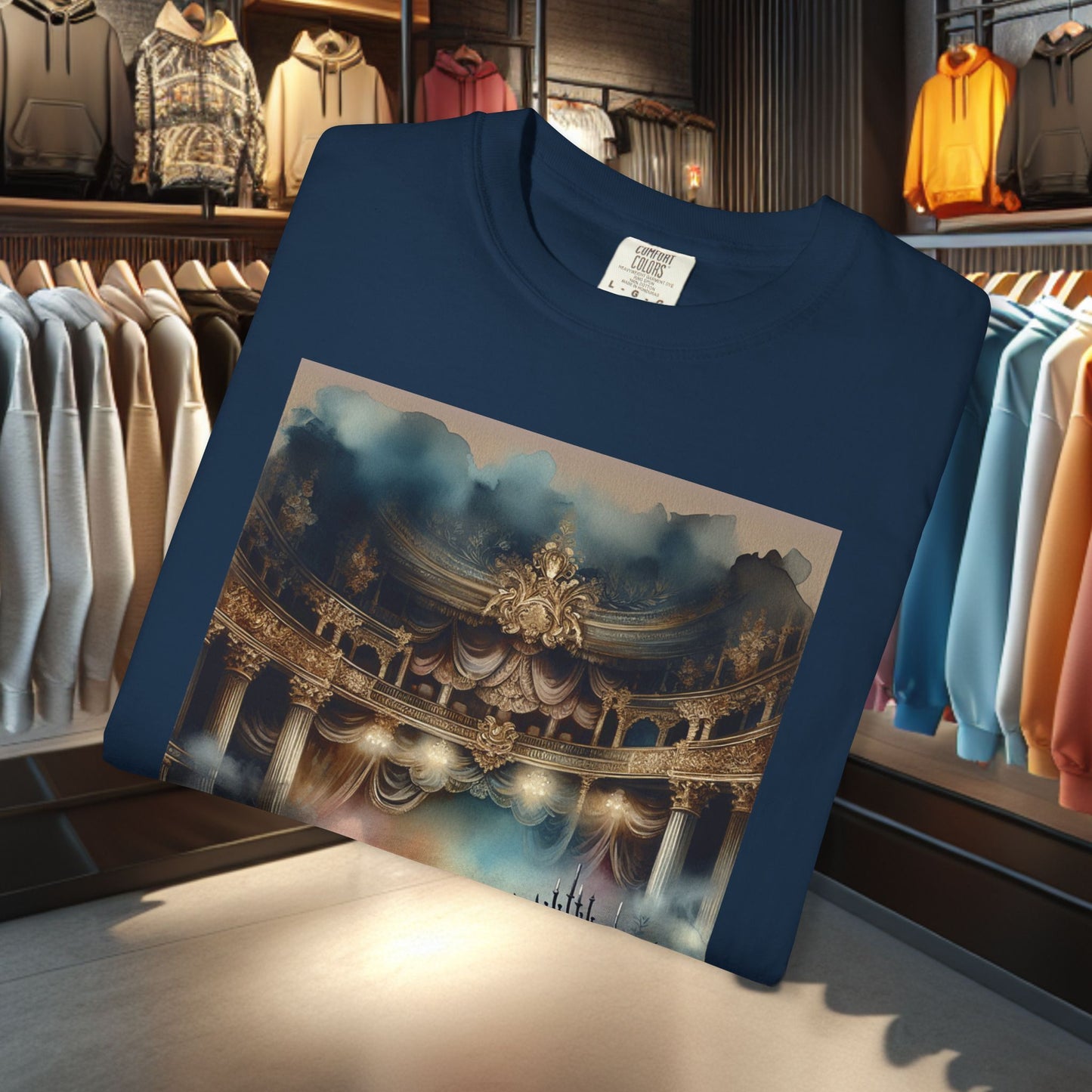 Dreamy Garden Unisex Garment-Dyed T-shirt - Artistic Floral Print - Perfect for Everyday Wear and Gifting
