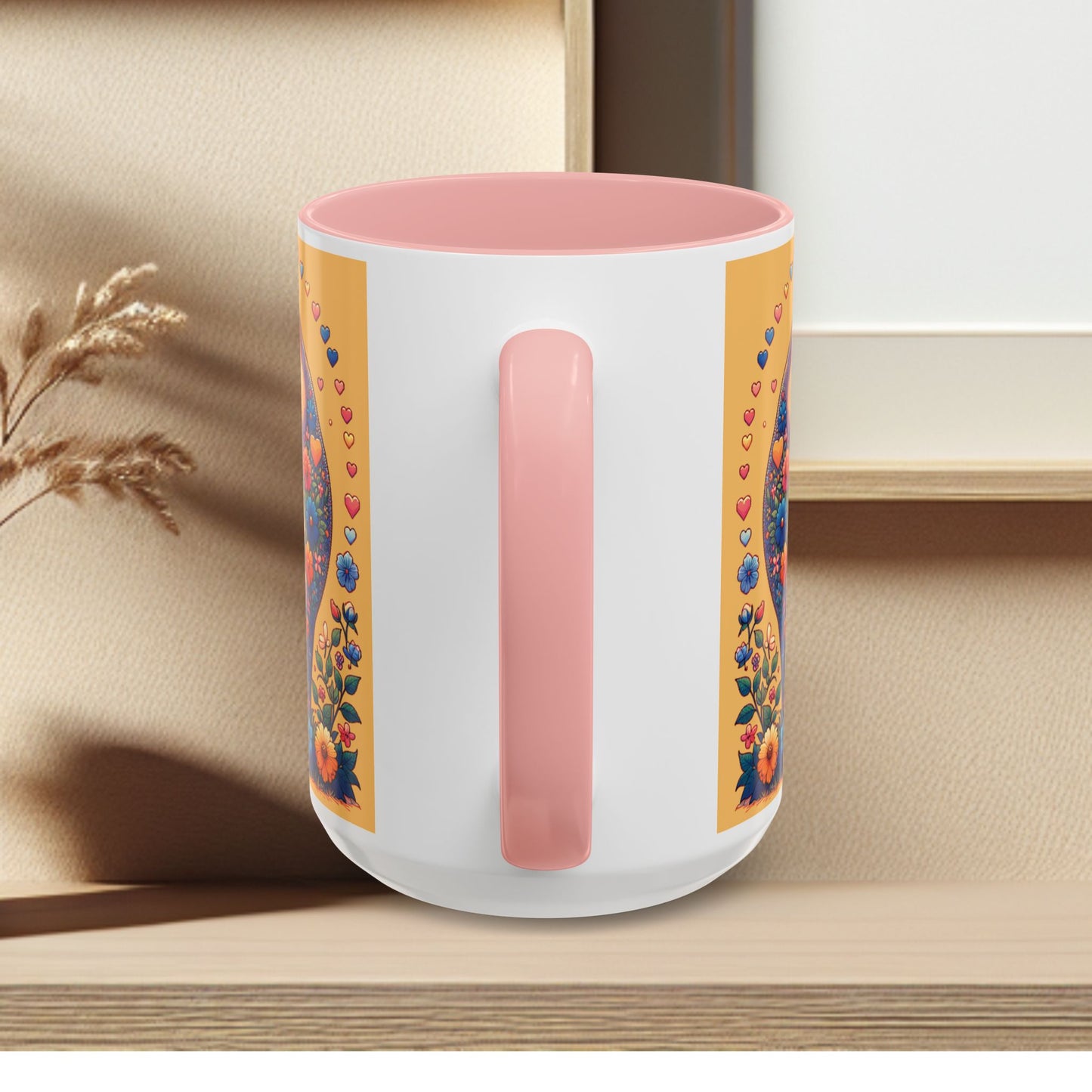 Mug- Loving Cat - Accent Coffee Mug (11oz, 15oz) (AOP)