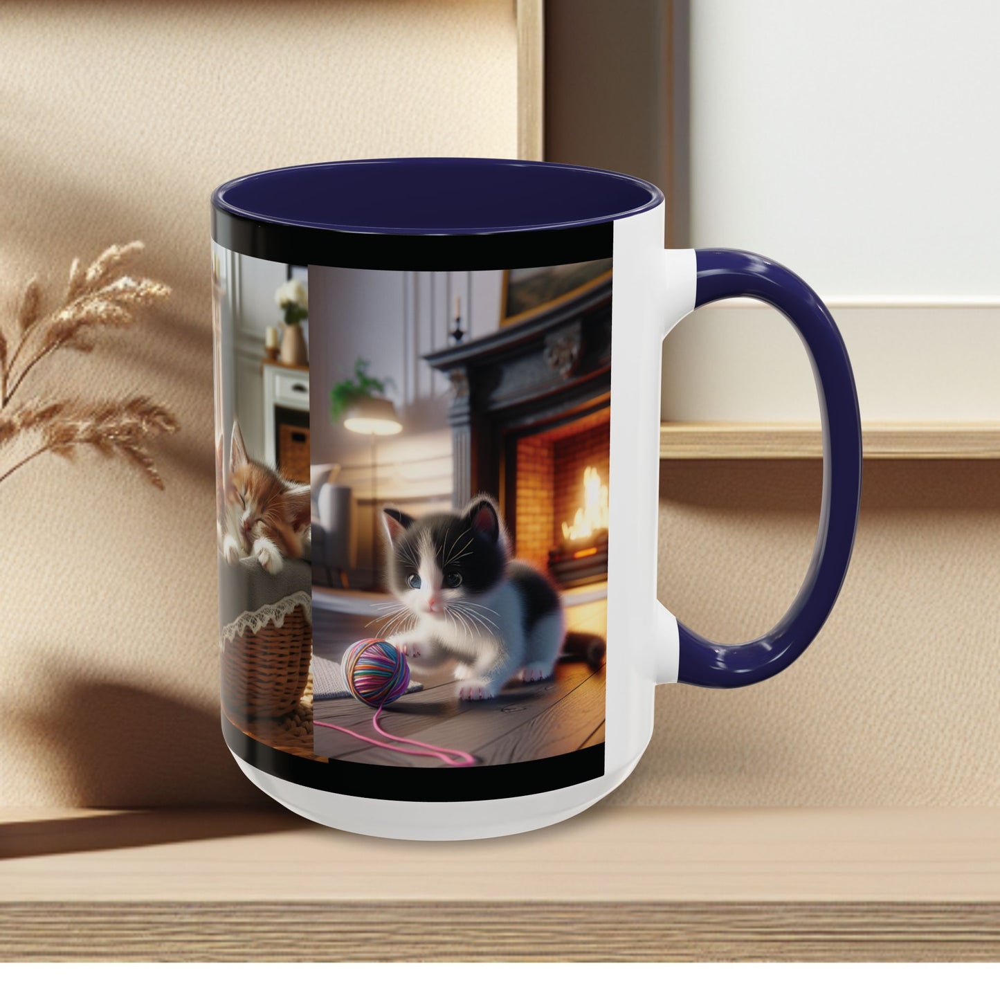 Mug- Kittens - Accent Coffee Mug (11oz, 15oz) (AOP)