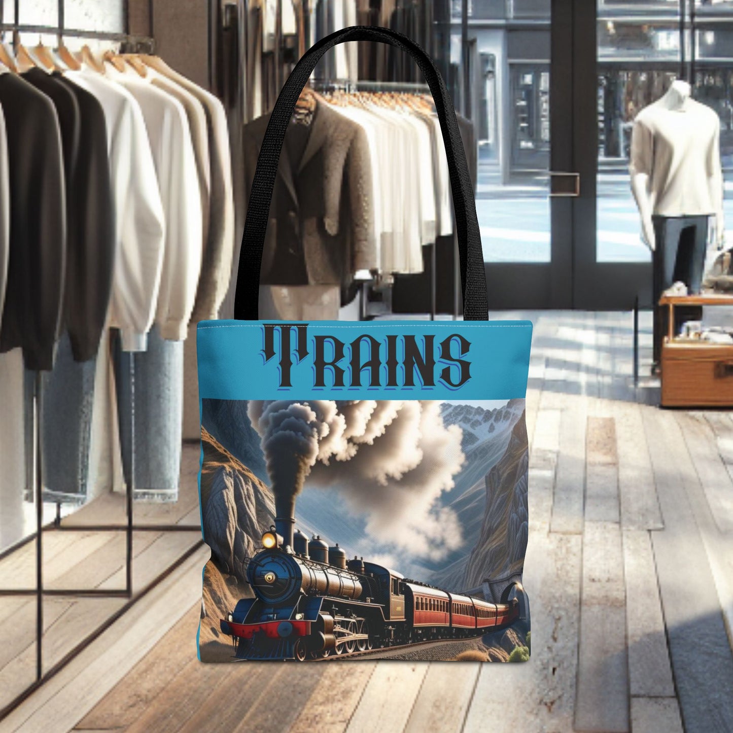 Tote Bag- Trains -Tote Bag (AOP)