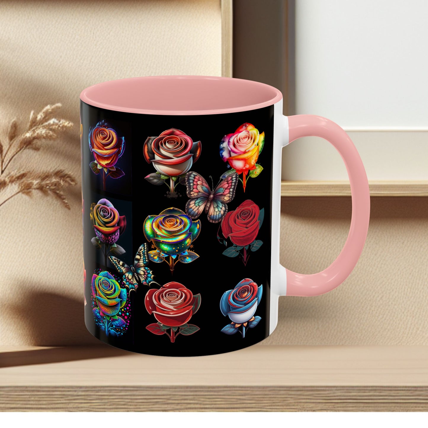 Floral Accent Mug - Perfect Gift for Garden Lovers