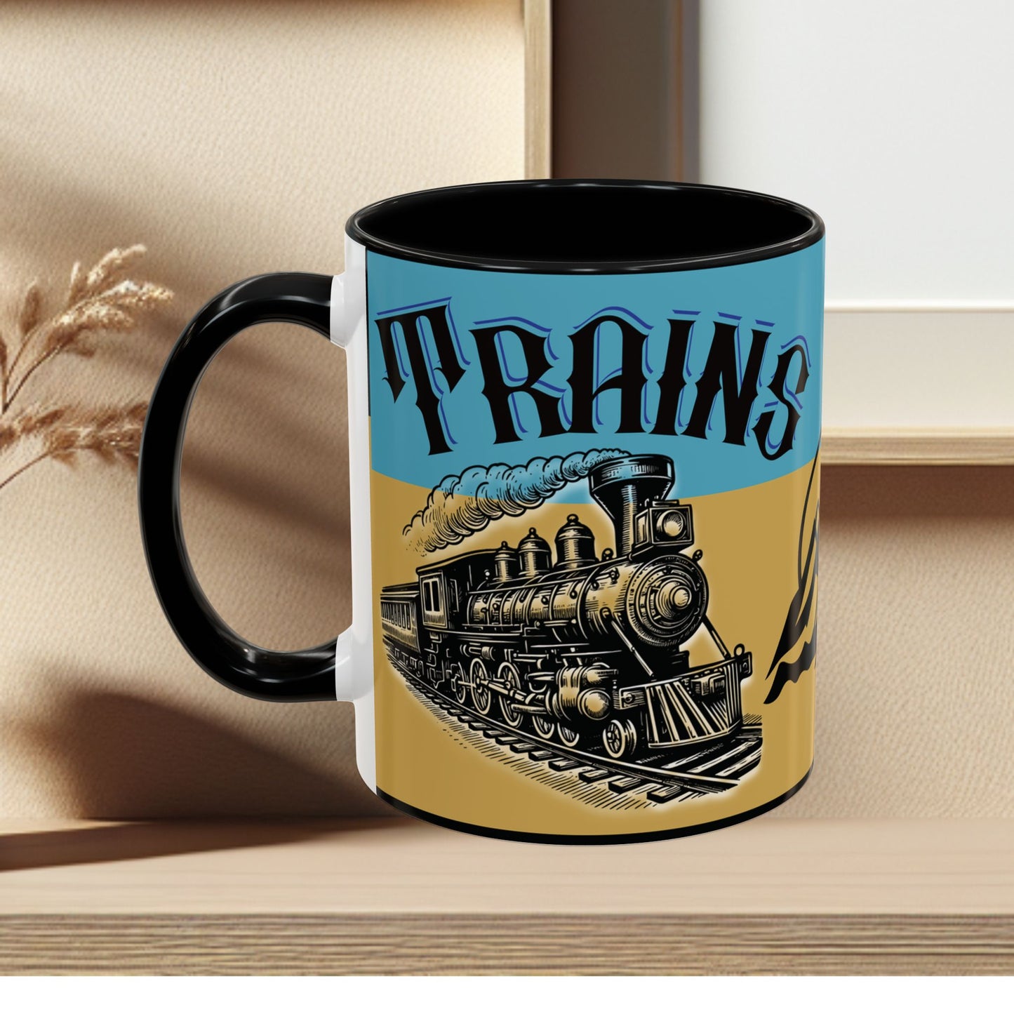 Mug-Trains Accent Coffee Mug