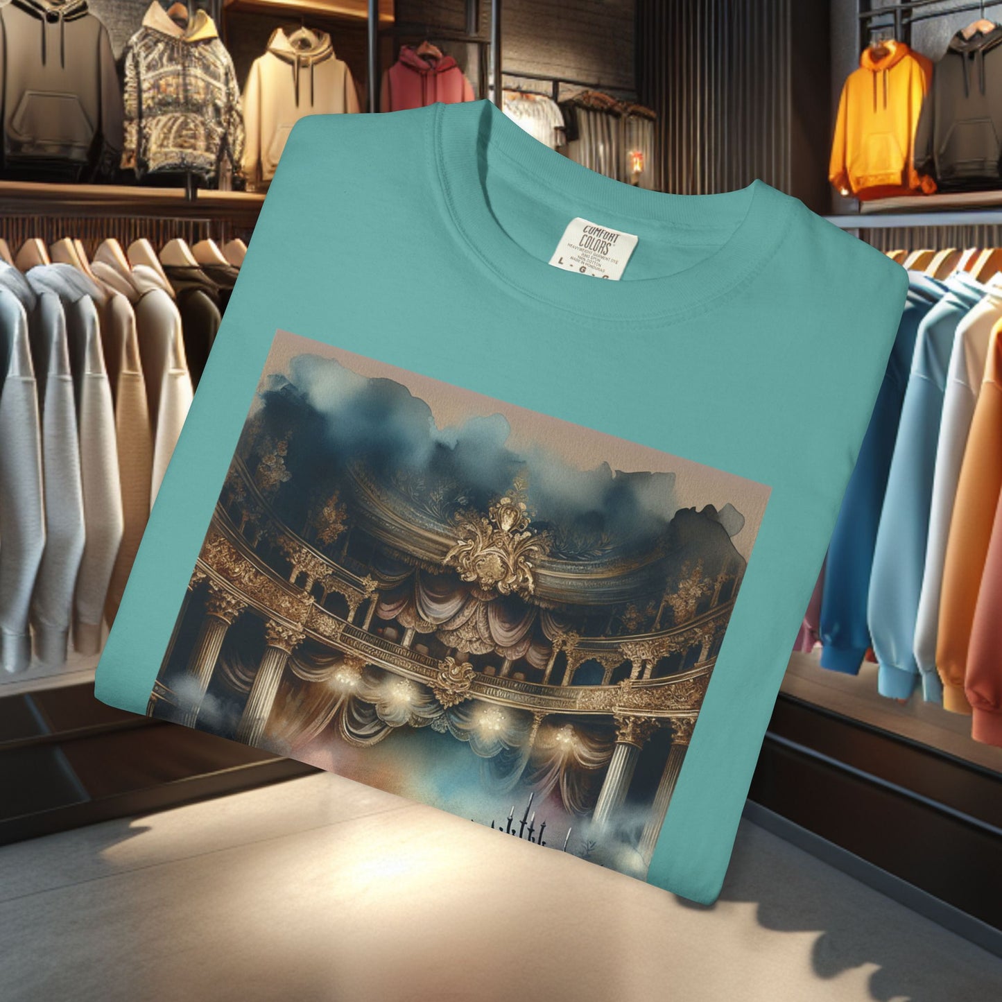 Dreamy Garden Unisex Garment-Dyed T-shirt - Artistic Floral Print - Perfect for Everyday Wear and Gifting
