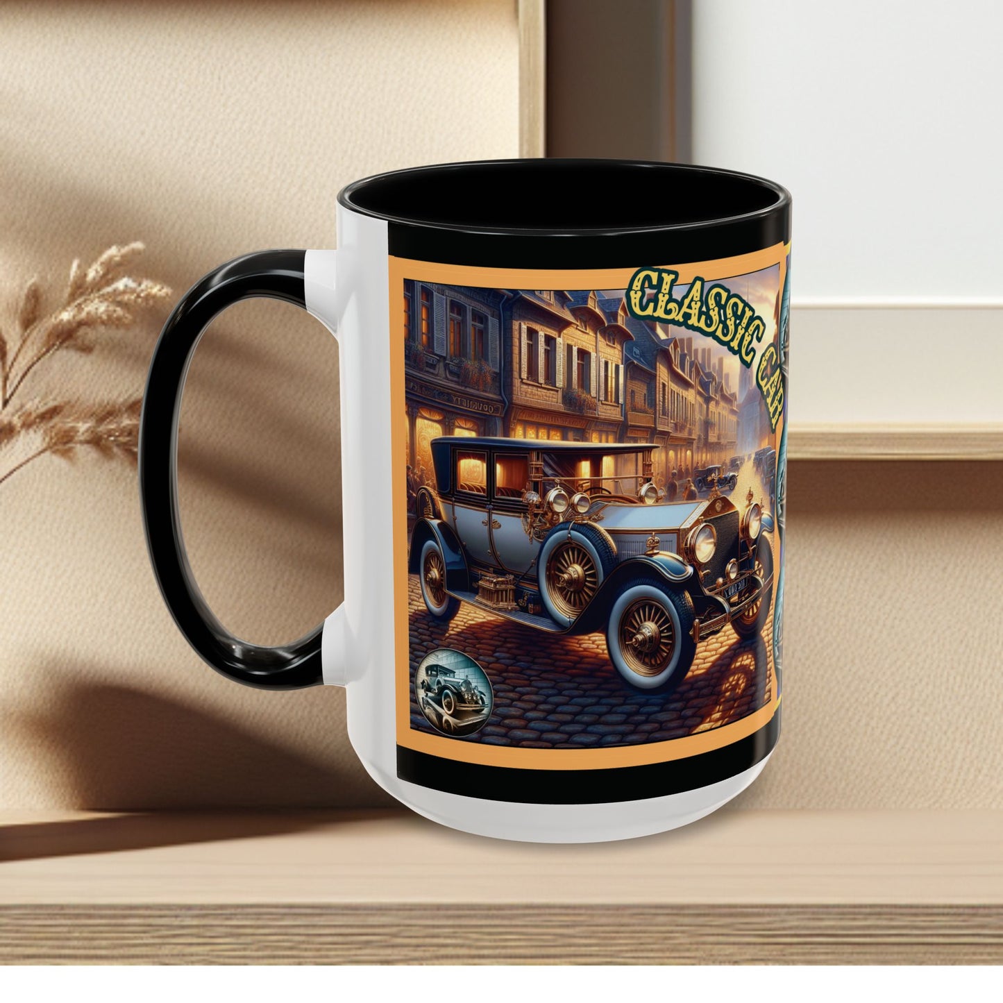 Mug-Blue Classic Car - Accent Coffee Mug (11oz, 15oz)