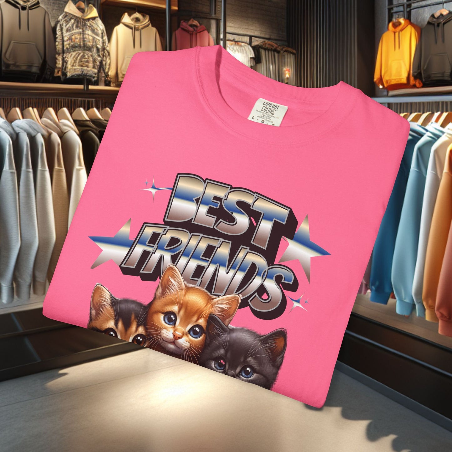 Best Friends Cat Graphic T-shirt for Cat Lovers