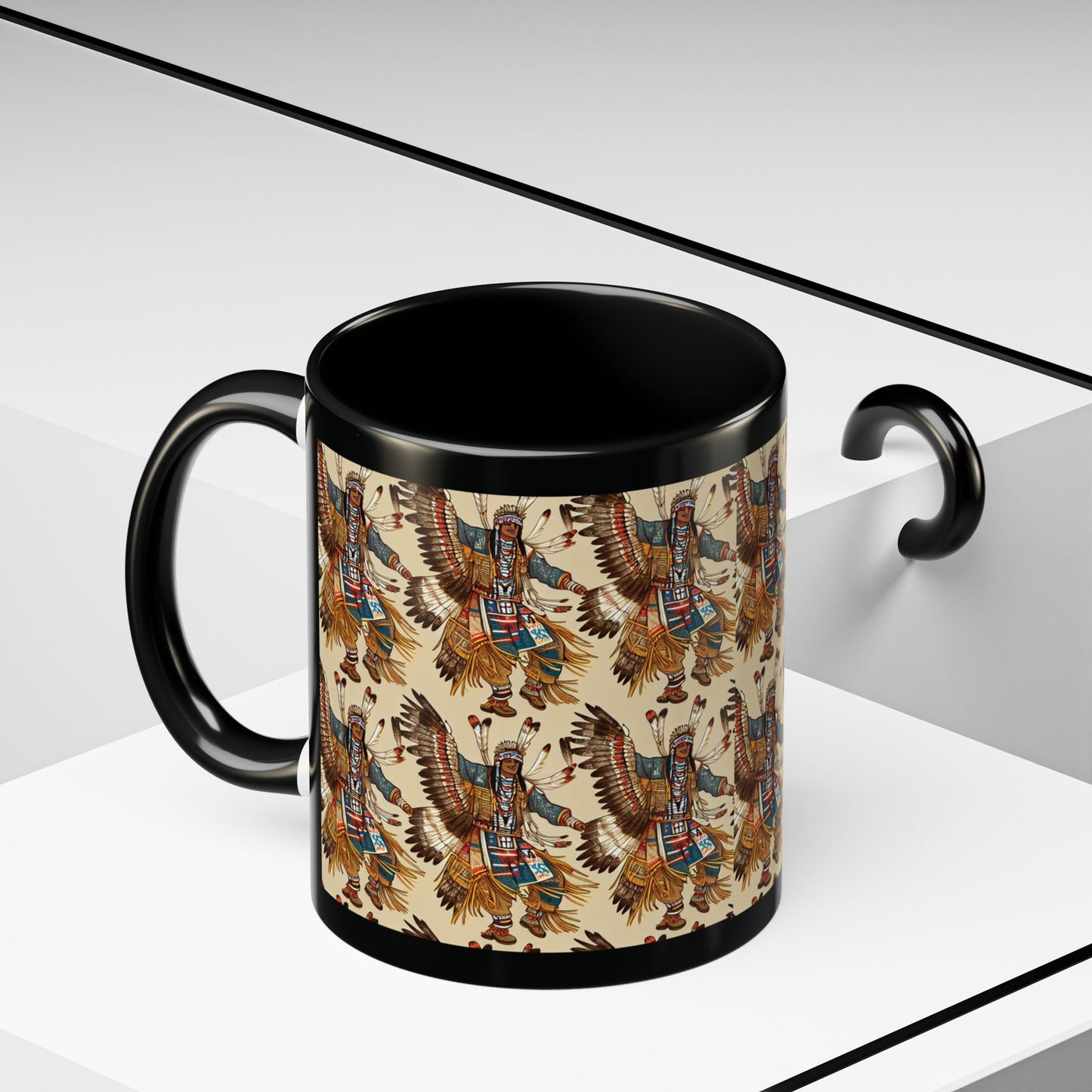 Mug- American Native Dancers Accent Coffee Mug (11, 15oz)